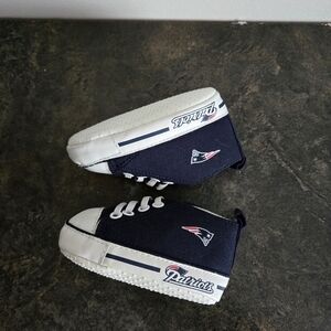 Patriots Baby Shoes Size 0-6 - Navy and White